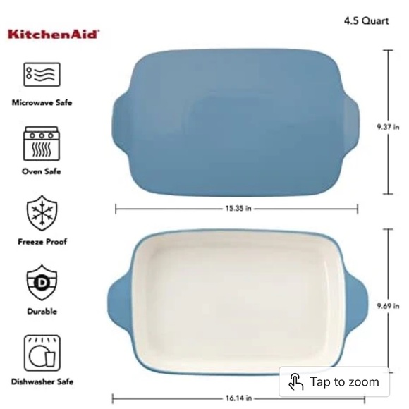 KitchenAid Rectangular Baker with Lid/Trivet - Picture 11 of 14